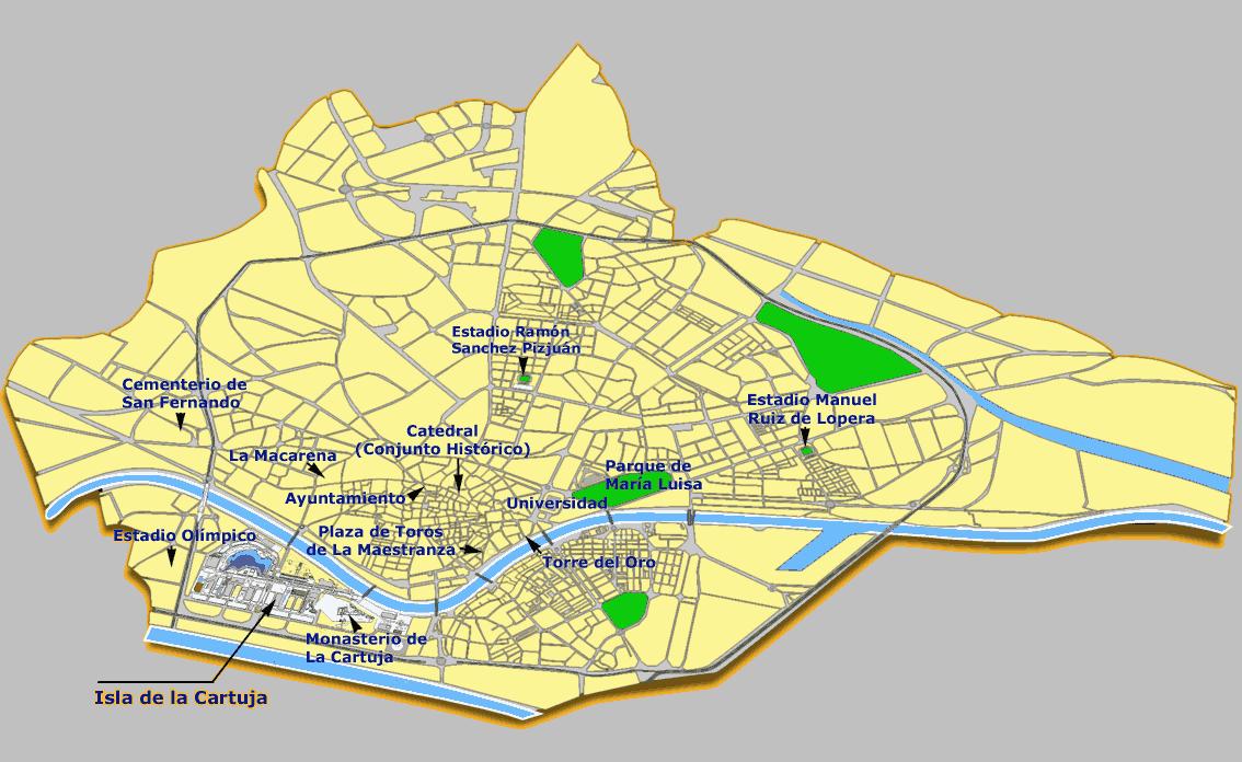 Seville Attractions Map