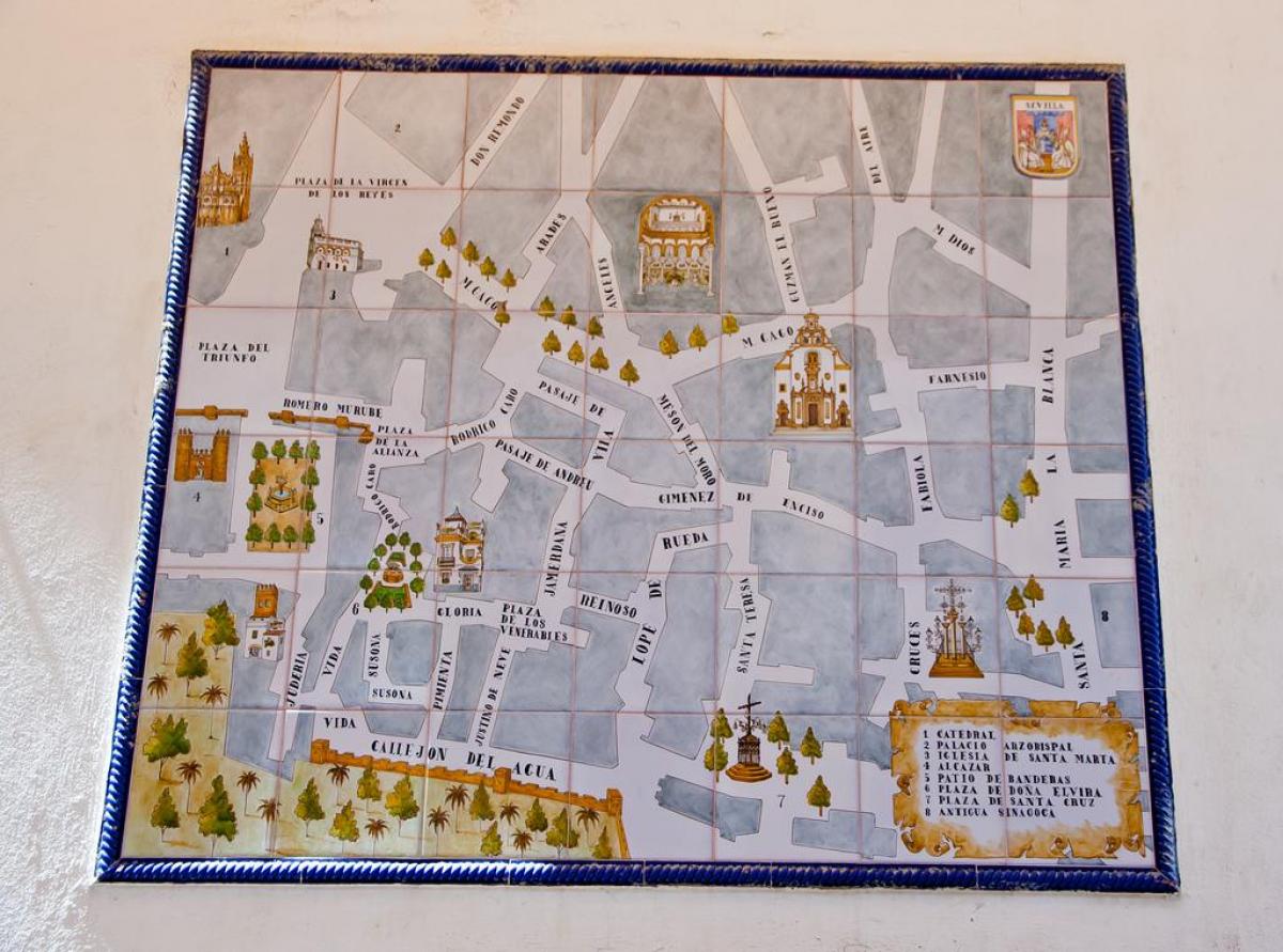 map of jewish quarter Seville