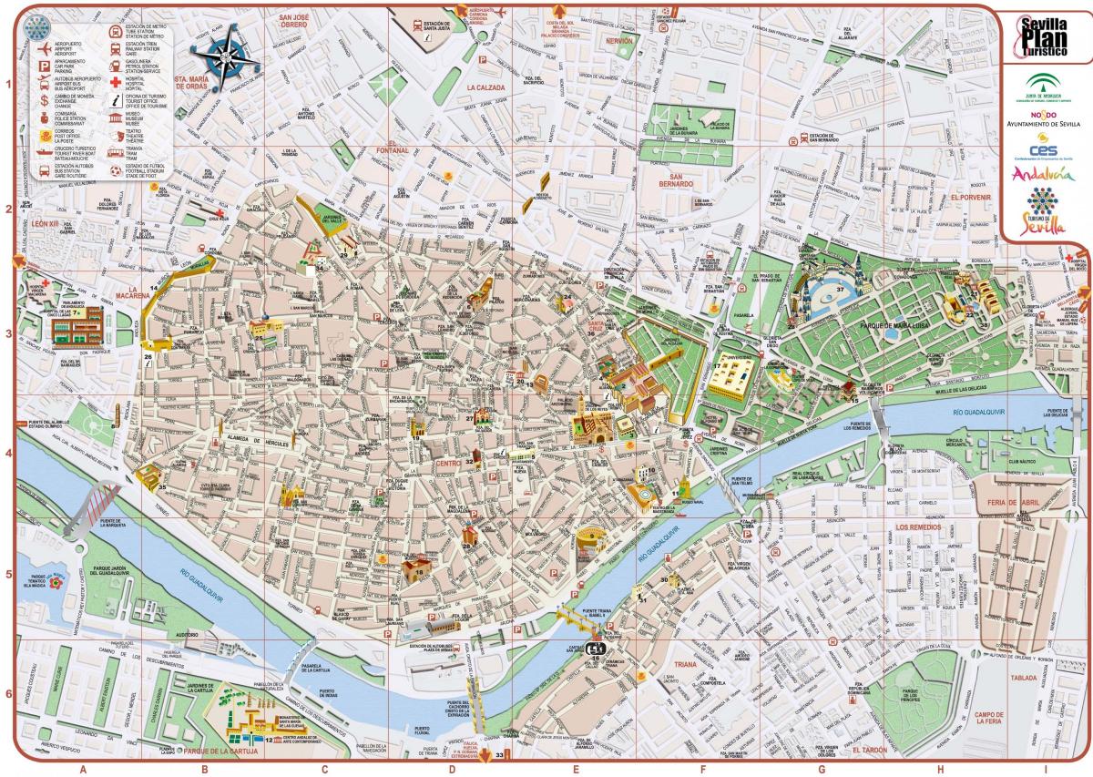 city map of Seville spain