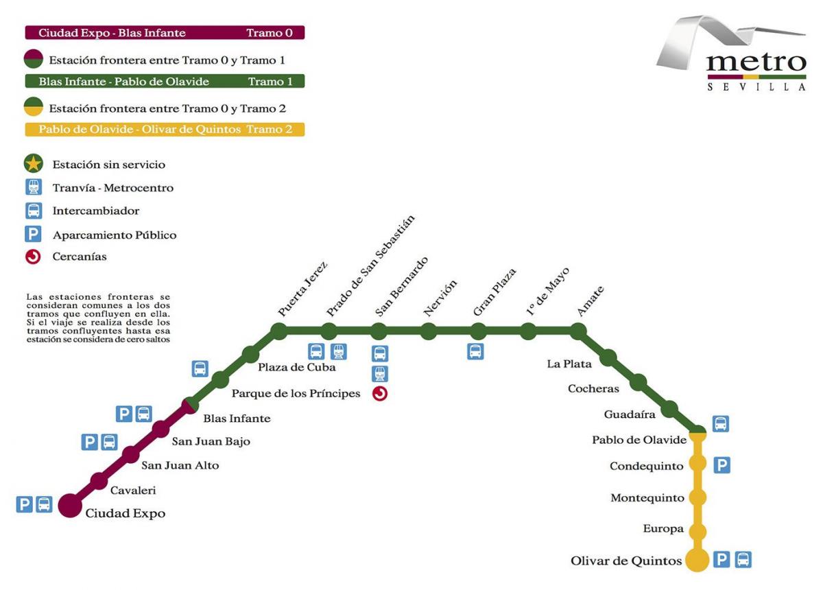 metro Seville map