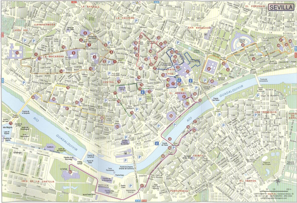 street map of Seville spain