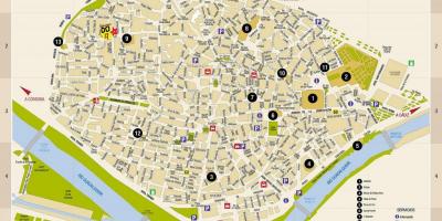 Map of free street map of Seville spain