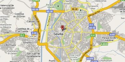 Barrio de santa cruz Seville map