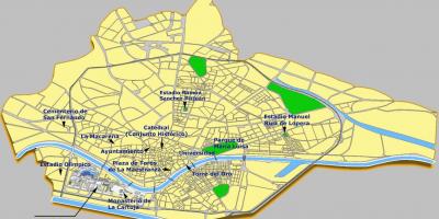 Seville spain attractions map