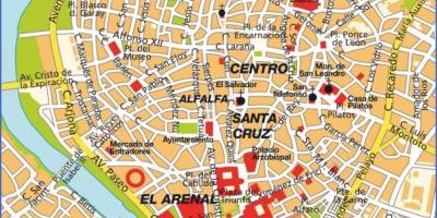 Seville spain map tourist attractions