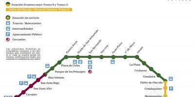 Metro Seville map