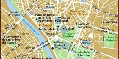 Map of Seville neighborhoods